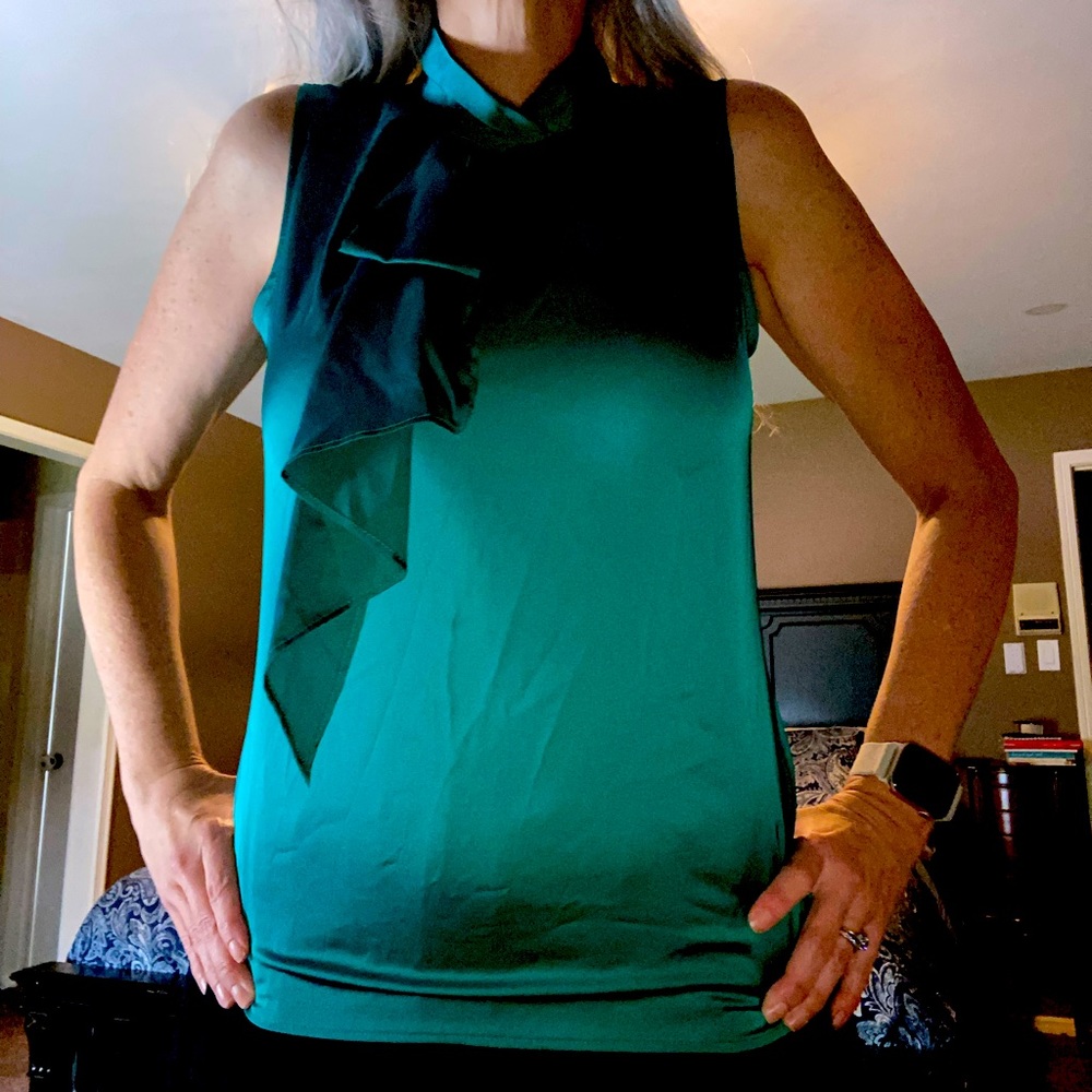 New York and Company Teal blouse XS